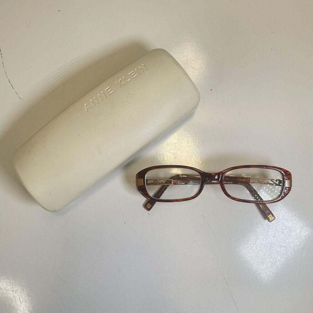 ANNE KLEIN New York AK 8092 228 - 49-17-135 Brown Eyeglass Frames Only
